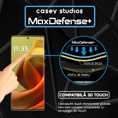 Folie Sticla CASEY STUDIOS compatibila cu Motorola S50 Neo, Full Glue, Duritate Militara, Ultra HD, Anti Zgarieturi, Anti Amprente, Anti Socuri, Margini Negre Negru
