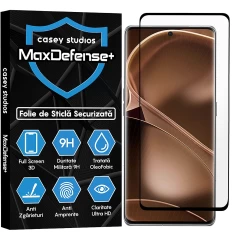 Folie Sticla CASEY STUDIOS compatibila cu Oppo Find X6 Pro, Full Glue, Duritate Militara, Ultra HD, Anti Zgarieturi, Anti Amprente, Anti Socuri, Margini Negre Negru
