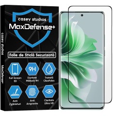 Folie Sticla CASEY STUDIOS compatibila cu Oppo Reno11, Full Glue, Duritate Militara, Ultra HD, Anti Zgarieturi, Anti Amprente, Anti Socuri, Margini Negre