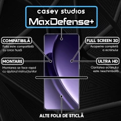 Folie Sticla CASEY STUDIOS compatibila cu Realme GT Neo6, Full Glue, Duritate Militara, Ultra HD, Anti Zgarieturi, Anti Amprente, Anti Socuri, Margini Negre Negru