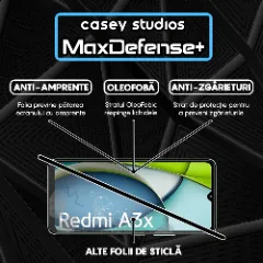Folie Sticla CASEY STUDIOS compatibila cu Xiaomi Redmi A3x, Full Glue, Duritate Militara, Ultra HD, Anti Zgarieturi, Anti Amprente, Anti Socuri, Margini Negre Negru