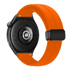 Curea Silicon Samsung Galaxy Watch S3 Frontier/S3 Classic/3/Gear S3 - 22mm Silicone Legatura Metalica Casey Studios Portocaliu