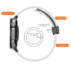Curea Silicon Samsung Galaxy Watch S3 Frontier/S3 Classic/3/Gear S3 - 22mm Silicone Legatura Metalica Casey Studios Alb