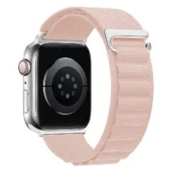 Curea Nailon Alpine Loop compatibila cu Apple Watch Ultra 2/Ultra/SE/9/8/7/6/5/4/3/2/1 - 42/44/45/49MM CASEY STUDIOS, Ajustabila, Respirabila Pink Sand 