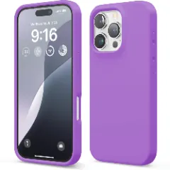 Husa iPhone 16 Pro Casey Studios Premium Soft Silicone, de Protectie, Slim, pentru Incarcare Wireless, Margini Ridicate pentru Protectia Ecranului si a Camerelor Light Purple