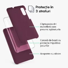 Husa Samsung Galaxy A50 Casey Studios Premium Soft Silicone Burgundy