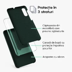 Husa Samsung Galaxy A50 Casey Studios Premium Soft Silicone Webster Green