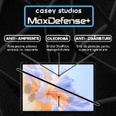 Folie Sticla CASEY STUDIOS pentru Honor Pad V9, Full Glue, Sticla Securizata, Duritate Militara, Ultra HD, Protectie Profesionala Ecran 3D, Anti Zgarieturi, Anti Socuri Transparent