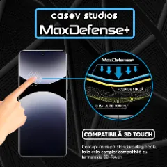 Folie Sticla CASEY STUDIOS pentru Xiaomi Redmi Note 14 Pro 5G, Full Glue, Sticla Securizata, Duritate Militara, Ultra HD, Protectie Profesionala Ecran 3D, Anti Zgarieturi, Anti Socuri Transparent