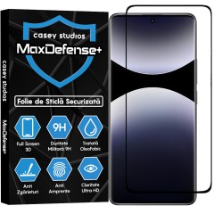 Folie Sticla CASEY STUDIOS pentru Xiaomi Redmi Note 14 Pro 5G, Full Glue, Sticla Securizata, Duritate Militara, Ultra HD, Protectie Profesionala Ecran 3D, Anti Zgarieturi, Anti Socuri