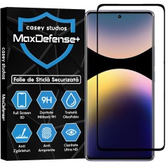 Folie Sticla CASEY STUDIOS pentru Xiaomi Redmi Note 14 Pro 5G, Full Glue, Sticla Securizata, Duritate Militara, Ultra HD, Protectie Profesionala Ecran 3D, Anti Zgarieturi, Anti Socuri