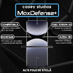 Folie Sticla CASEY STUDIOS pentru Xiaomi Redmi Note 14 Pro 5G, Full Glue, Sticla Securizata, Duritate Militara, Ultra HD, Protectie Profesionala Ecran 3D, Anti Zgarieturi, Anti Socuri Transparent