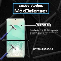 Folie Sticla CASEY STUDIOS pentru Samsung Galaxy S25+, Full Glue, Sticla Securizata, Duritate Militara, Ultra HD, Protectie Profesionala Ecran 3D, Anti Zgarieturi, Anti Socuri Transparent
