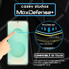 Folie Sticla CASEY STUDIOS pentru Samsung Galaxy S25+, Full Glue, Sticla Securizata, Duritate Militara, Ultra HD, Protectie Profesionala Ecran 3D, Anti Zgarieturi, Anti Socuri Transparent