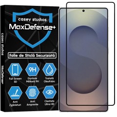 Folie Sticla CASEY STUDIOS pentru Samsung Galaxy S25 Ultra, Full Glue, Sticla Securizata, Duritate Militara, Ultra HD, Protectie Profesionala Ecran 3D, Anti Zgarieturi, Anti Socuri