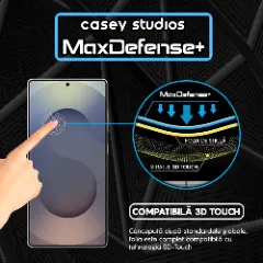 Folie Sticla CASEY STUDIOS pentru Samsung Galaxy S25 Ultra, Full Glue, Sticla Securizata, Duritate Militara, Ultra HD, Protectie Profesionala Ecran 3D, Anti Zgarieturi, Anti Socuri Transparent