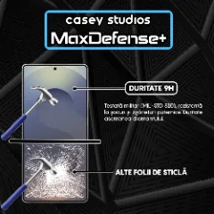Folie Sticla CASEY STUDIOS pentru Samsung Galaxy S25 Ultra, Full Glue, Sticla Securizata, Duritate Militara, Ultra HD, Protectie Profesionala Ecran 3D, Anti Zgarieturi, Anti Socuri Transparent
