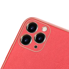 Husa iPhone 12 Pro Max Dux Ducis Yolo din TPU si PU leather - Rosu Rosu