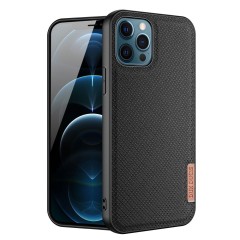 Husa iPhone 12 Pro Max Dux Ducis Fino cu Nylon - Negru