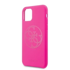 Husa iPhone 11 Pro Guess Silicone 4G Tone On Tone - Transparent Transparent