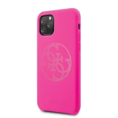 Husa iPhone 11 Pro Guess Silicone 4G Tone On Tone - Transparent Transparent