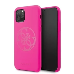 Husa iPhone 11 Pro Guess Silicone 4G Tone On Tone - Transparent Transparent