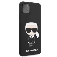 Husa iPhone 11 Pro Max Karl Lagerfeld Silicone Iconic - Negru Negru
