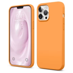 Husa iPhone 13 Pro Max Casey Studios Premium Soft Silicone - Nectarine Nectarine