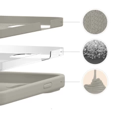 Husa CASEY STUDIOS™ pentru iPhone 13 Mini, Soft Silicone Premium, Microfibra in Interior, de Protectie, Ultra Slim, pentru Incarcare Wireless, Margini Ridicate pentru Protectia Ecranului si a Camerelor Gray