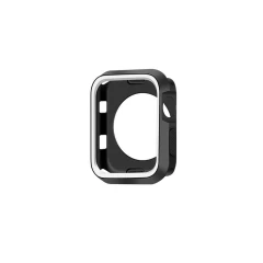 Carcasa 41 MM - 1/2/3/4/5/6/7/8/SE/Ultra Casey Studios Rugged Silicone - Negru Negru/alb 