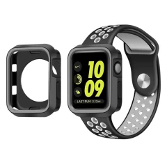 Carcasa 42 MM - 1/2/3/4/5/6/7/8/SE/Ultra Casey Studios Rugged Silicone - Negru/gri Negru/gri
