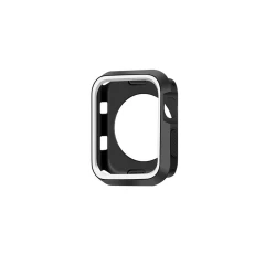 Carcasa 45 MM - 1/2/3/4/5/6/7/8/SE/Ultra Casey Studios Rugged Silicone - Negru/alb Negru/alb