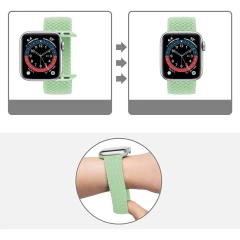 Curea Apple Watch 1/2/3/4/5/6/7/8/SE - 38/40/41 MM - XXS - Braided Loop Casey Studios Casey Studios - Pistachio Pistachio