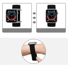 Curea Apple Watch 1/2/3/4/5/6/7/8/SE/Ultra - 42/44/45/49 MM - XS - Braided Loop Casey Studios Casey Studios - Black Black
