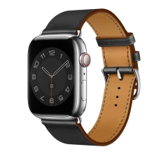 Curea Apple Watch 1/2/3/4/5/6/7/8/SE/Ultra - 42/44/45/49 MM Elegant Leather Casey Studios Casey Studios - Orange Black 