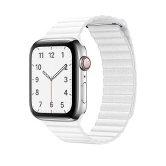 Curea Apple Watch 1/2/3/4/5/6/7/8/SE/Ultra - 42/44/45/49 MM Leather Loop Casey Studios Casey Studios - White
