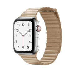 Curea Apple Watch 1/2/3/4/5/6/7/8/SE/Ultra - 42/44/45/49 MM Leather Loop Casey Studios Casey Studios - Brown Cream 