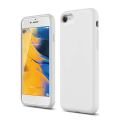 Husa iPhone 7/8/SE2 Casey Studios Premium Soft Silicone - Turqoise Alb 