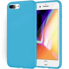 Husa iPhone 7 Plus/8 Plus Casey Studios Premium Soft Silicone - Neon Pink Cadet Blue 