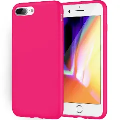 Husa iPhone 7 Plus/8 Plus Casey Studios Premium Soft Silicone - Orange Fuchsia 
