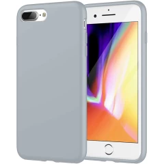 Husa iPhone 7 Plus/8 Plus Casey Studios Premium Soft Silicone - Neon Pink Light Gray 