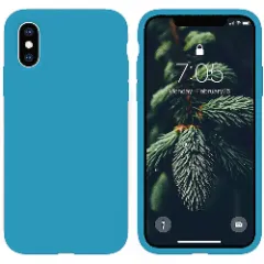 Husa iPhone XS Max Casey Studios Premium Soft Silicone - Lilac Cadet Blue 