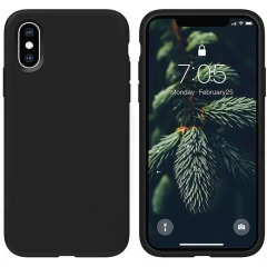 Husa iPhone XS Max Casey Studios Premium Soft Silicone - Lilac Negru 