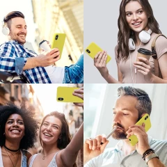 Husa iPhone XS Max Casey Studios Premium Soft Silicone - Yellow Yellow