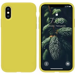 Husa iPhone XS Max Casey Studios Premium Soft Silicone - Lilac Yellow 