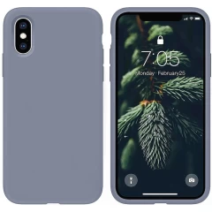 Husa iPhone XS Max Casey Studios Premium Soft Silicone - Lilac Slate Gray 