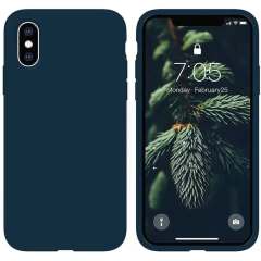 Husa iPhone XS Max Casey Studios Premium Soft Silicone - Lilac Classic Blue 