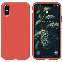 Husa iPhone XS Max Casey Studios Premium Soft Silicone - Lilac Orange 