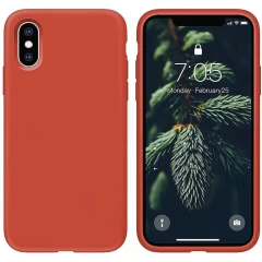 Husa iPhone XS Max Casey Studios Premium Soft Silicone - Lilac Orange Red 