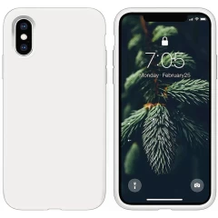 Husa iPhone XS Max Casey Studios Premium Soft Silicone - Lilac Alb 